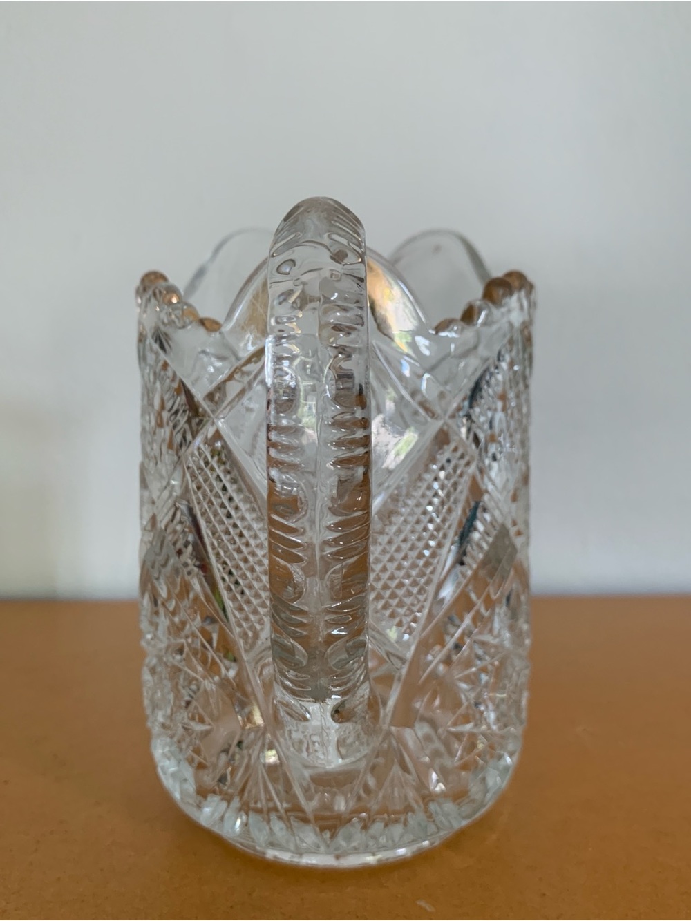Cut glass small drink pitcher, dinnerware - Picture 3 of 10
